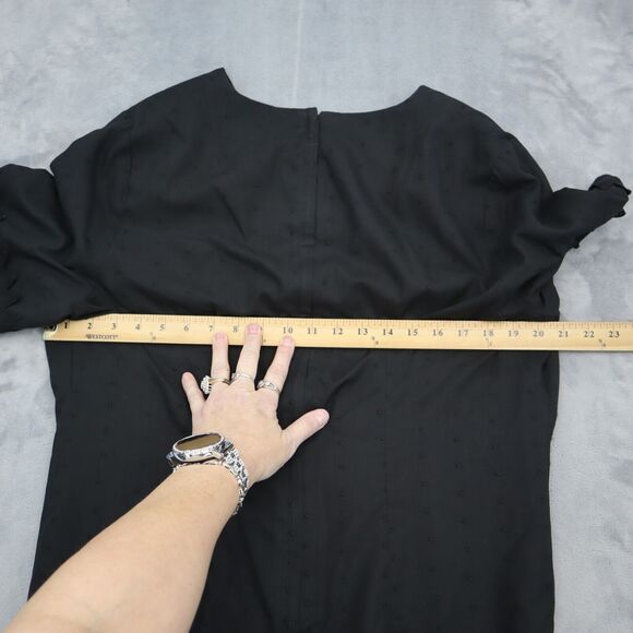 Utah Tailoring Designer Dress Womens Black Short Sleeve Square Neck Outwear - Picture 3 of 16